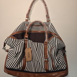 NWT weekend striped travel bag